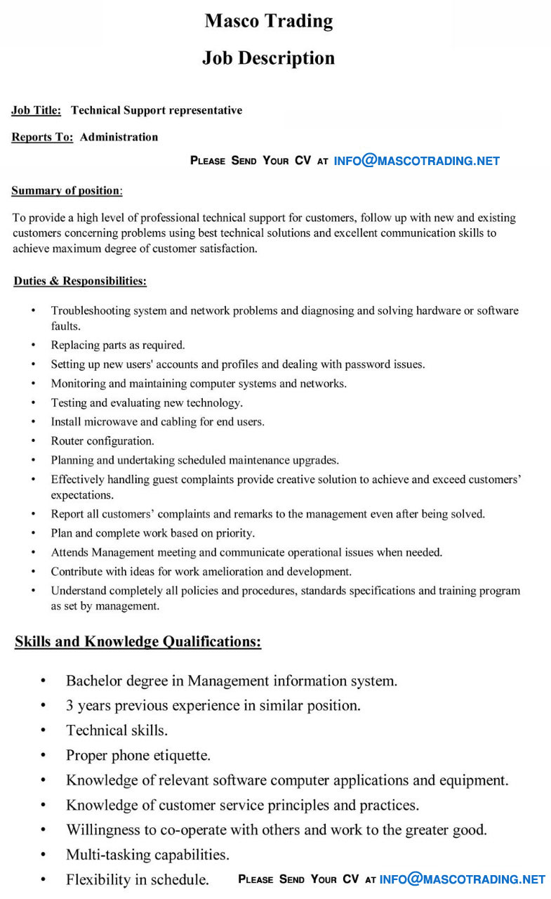 Needed A Technical Support representative For A Job In Saida Needed A Technical Support representative For A Job In Saida