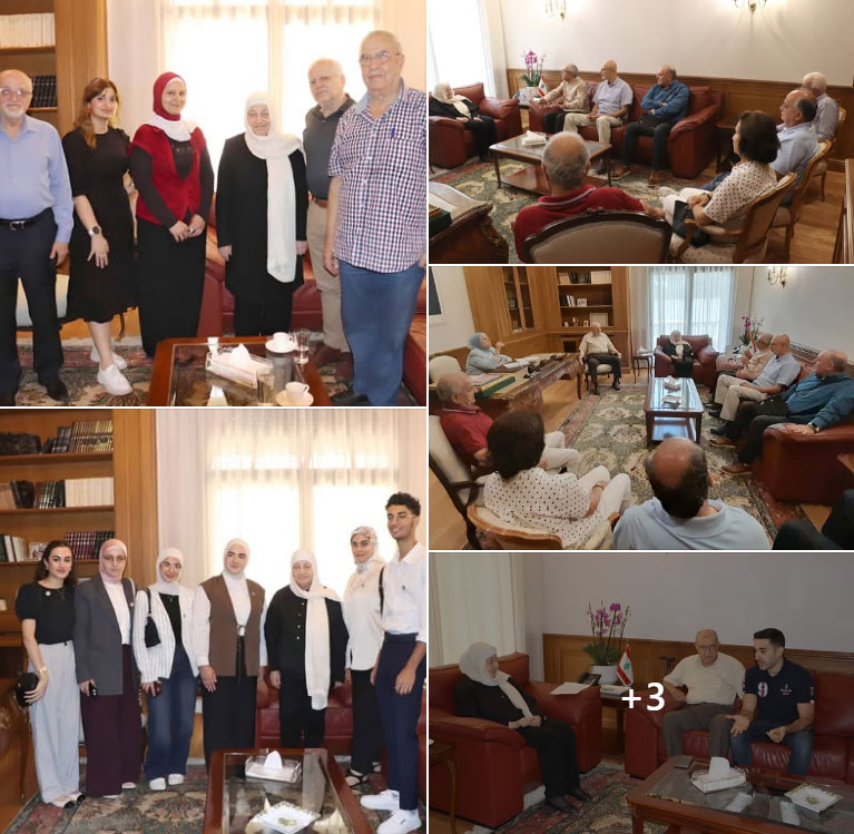 بهية الحريري تلتقي أبو العينين وتجمع المؤسسات وطارق سوسان ووفودًا من جمعيات أهلية بهية الحريري تلتقي أبو العينين وتجمع المؤسسات وطارق سوسان ووفودًا من جمعيات أهلية